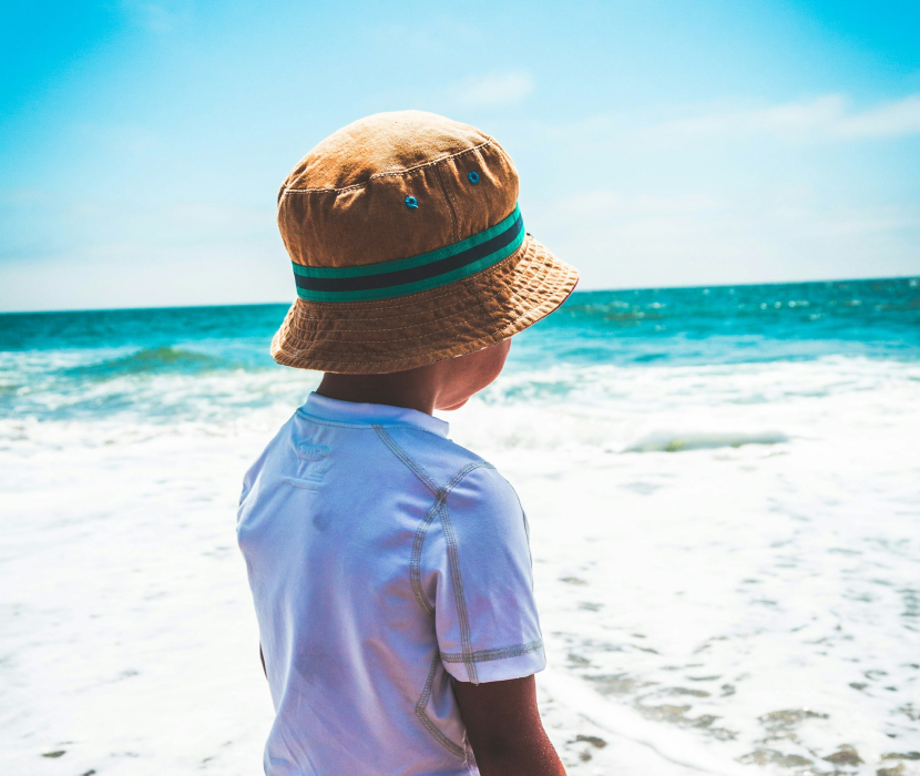 boy looking at the sea